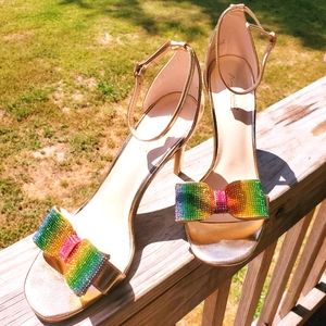 LAST CHANCE🥳 $25🌼 STUNNING✨ Rhinestone Bow Sandals, Total Bling NWT